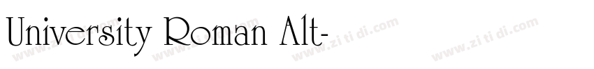 University Roman Alt字体转换
